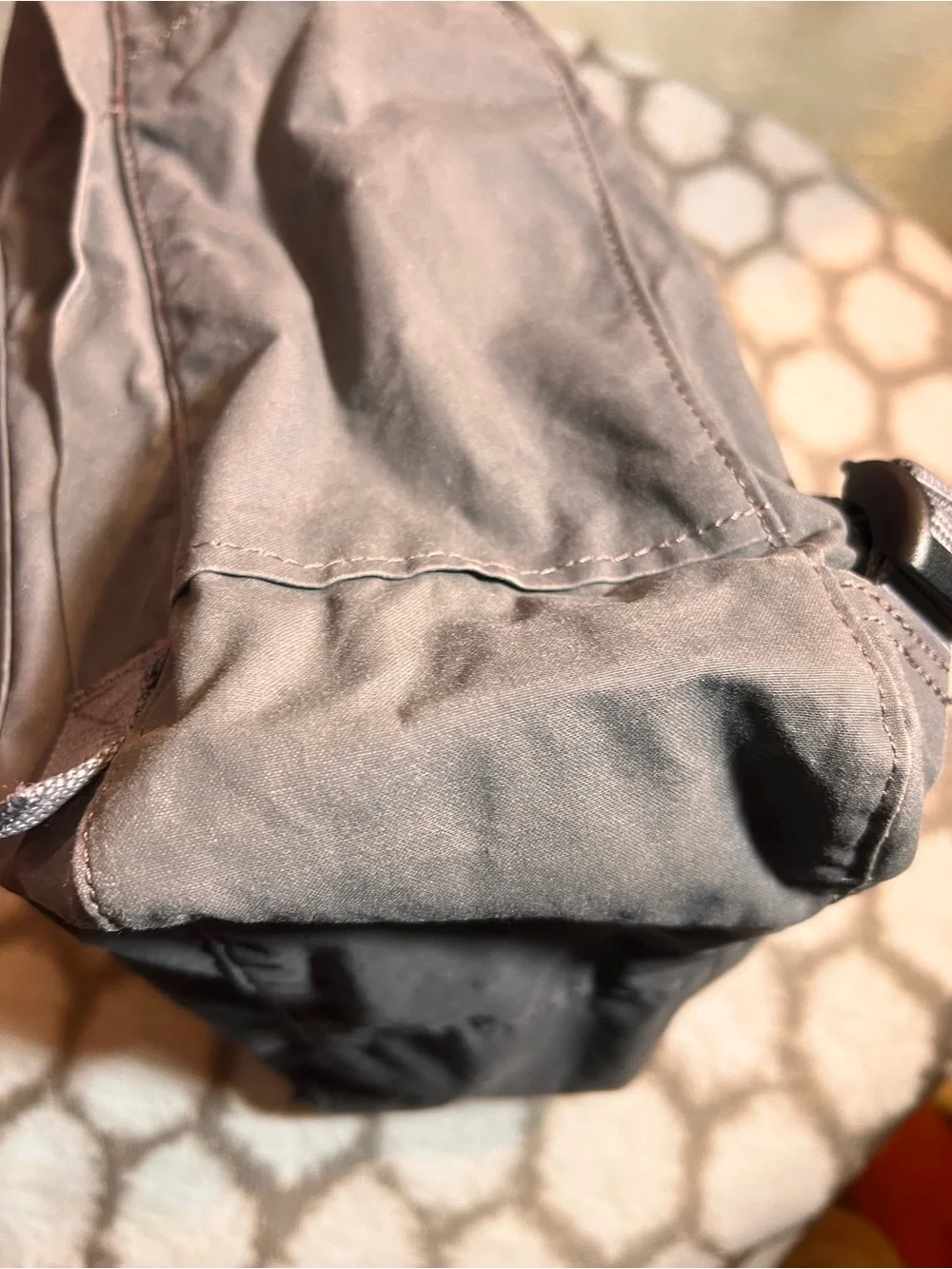Fjallraven Kanken Backpack in Charcoal with Red Logo